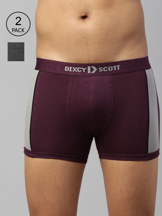 DIXCY SCOTT MAXIMUS Pack Of 2 Printed Comfort Supeior Strech Anti-Microable Trunk MAXT-005