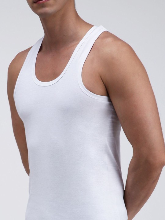 OMFY Pack Of 4 Pure Cotton Innerwear Vests